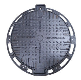 Właz żeliwny ciężki „T” C250 z z/p + zawias (d800 mm, h100 mm) HF (KT-4)